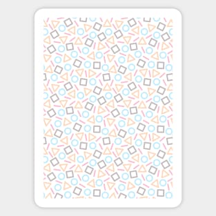 Geometric Shapes Pattern (White) Sticker